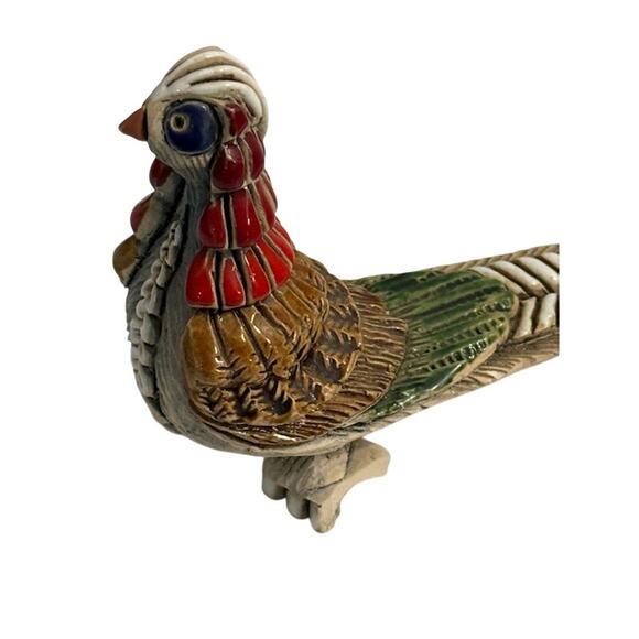 Vintage Artesania Rinconada Uruguay Signed Pheasant Bird Figurine 7" - Picture 2 of 6